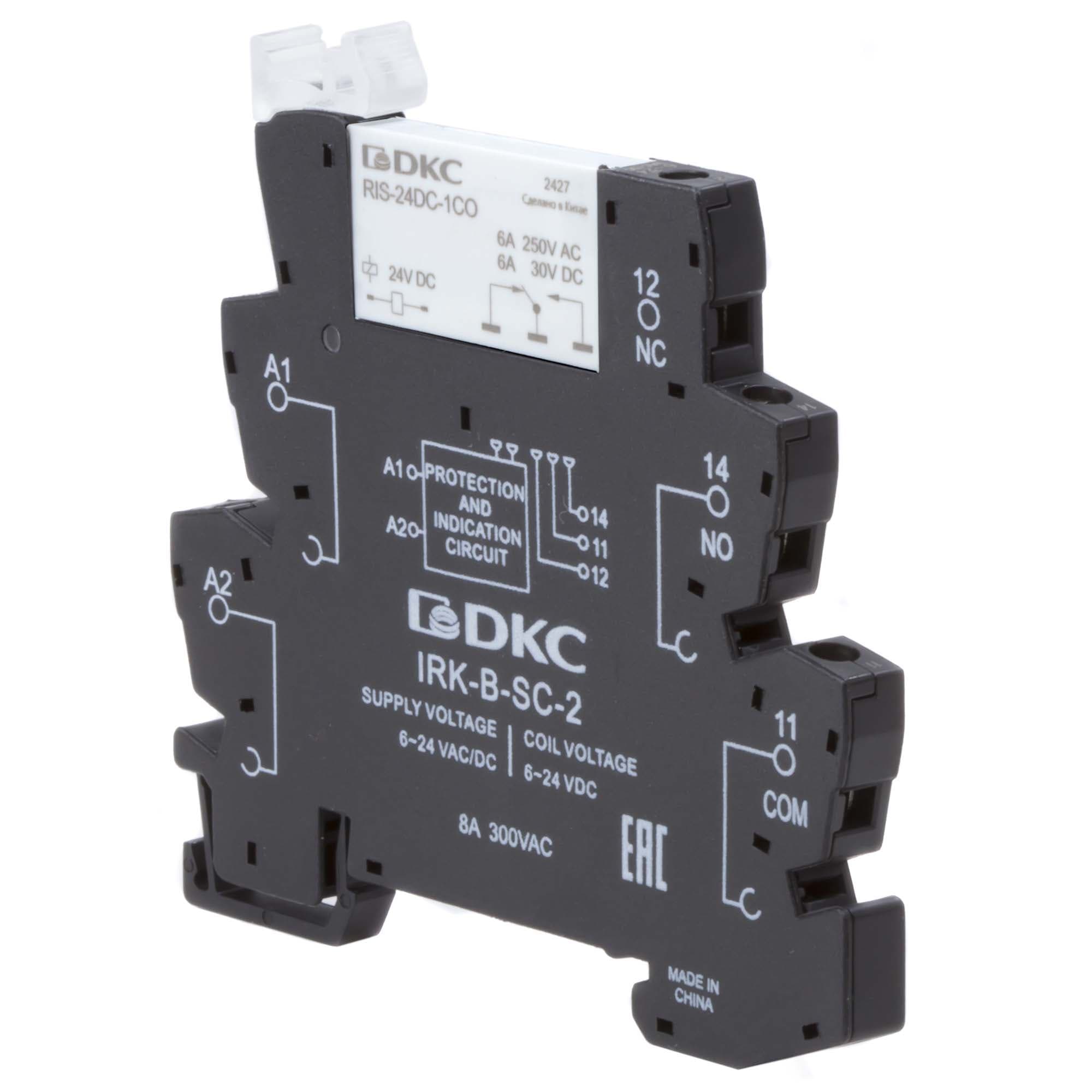 DKC Реле интерфейсное, 1CO, ком. ток 6А, AgSnO2, напряжение 24V AC/DC, винтовые клеммы. — миниатюра 2