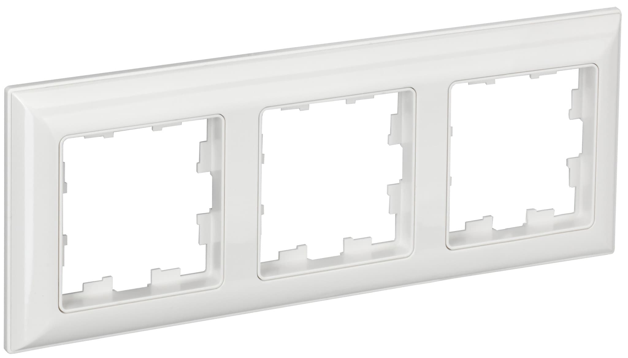 IEK BRITE DECOR Белый 3D-форма Рамка 3-м РУ-3-Бр