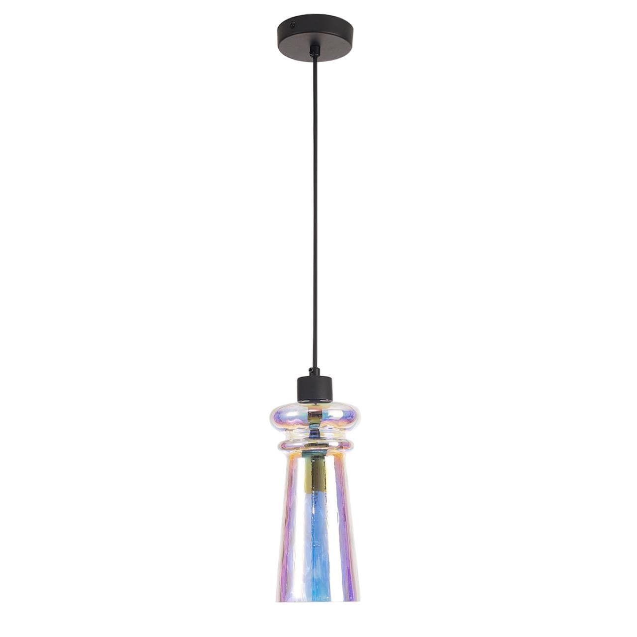 Odeon Light 4967/1A MODERN ODL23 300 матов.черный/разноцветный/металл/стекло Подвес E14 1*40W PASTI