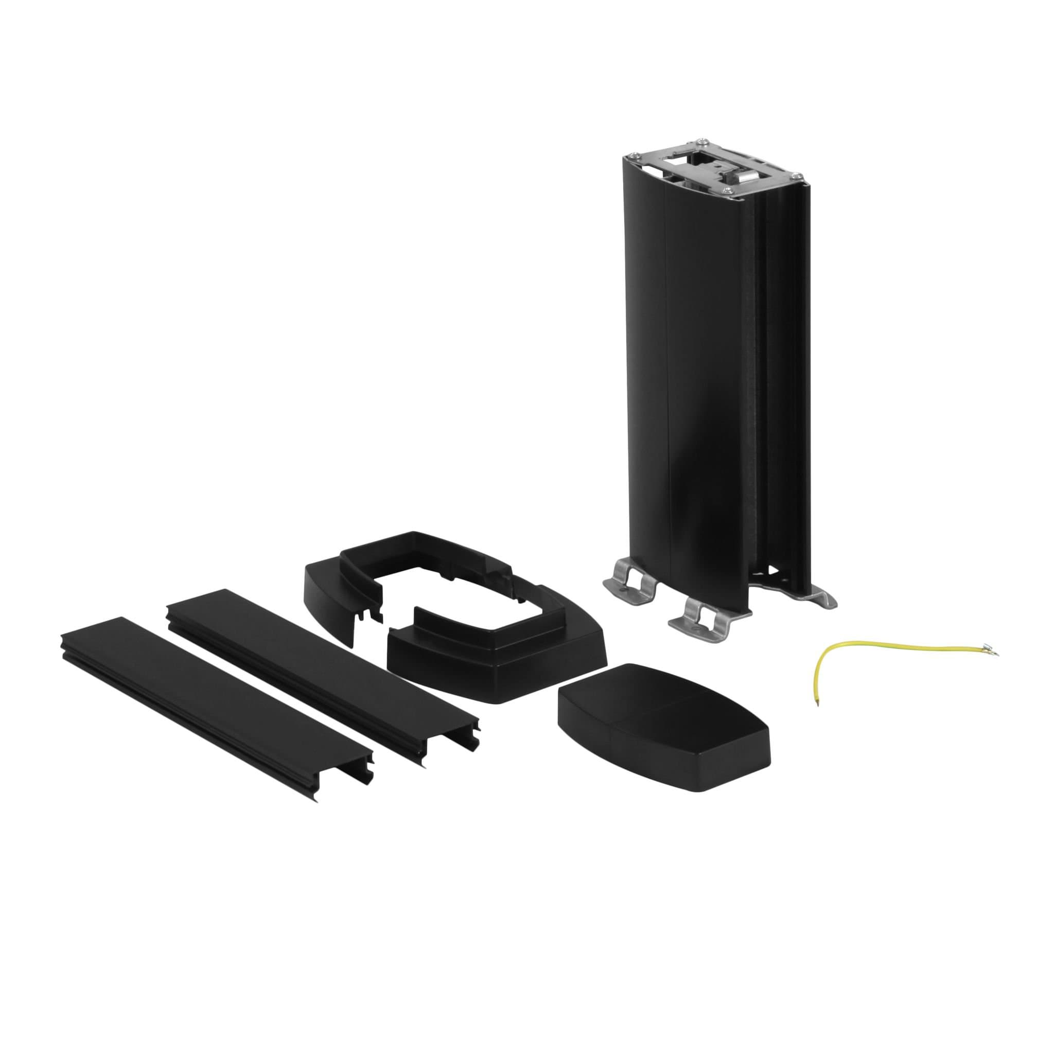 Legrand Snap-On мини-колонна алюминиевая с крышкой из пластика, 2 секции, высота 0,3 метра, цвет черный 653022 — миниатюра 2