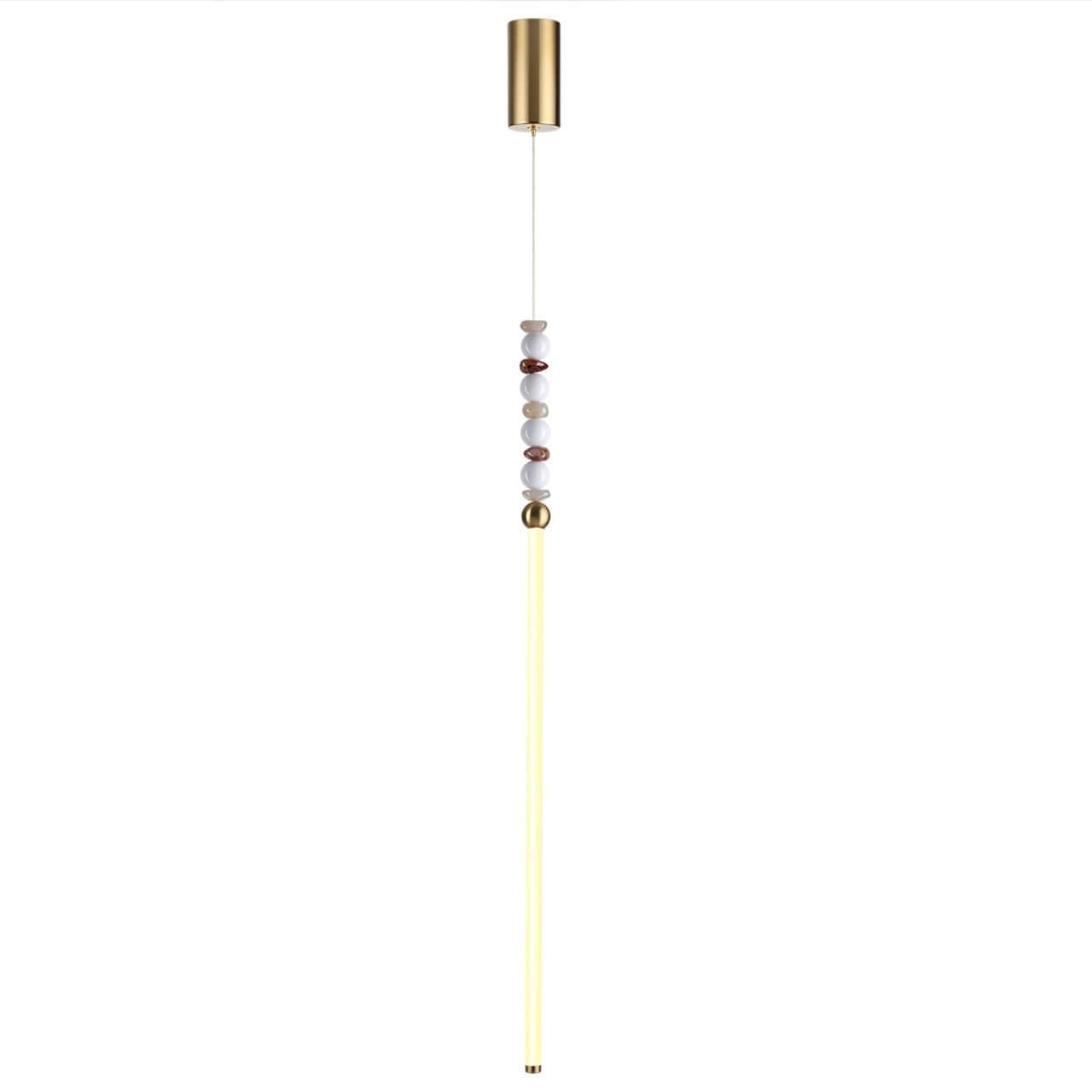 Odeon Light 6640/12L HIGHTECH ODL25 Подвесной светильник бронзов/белый/металл/акрил/агат IP20 LED 12W 3500K 220V MONELLA