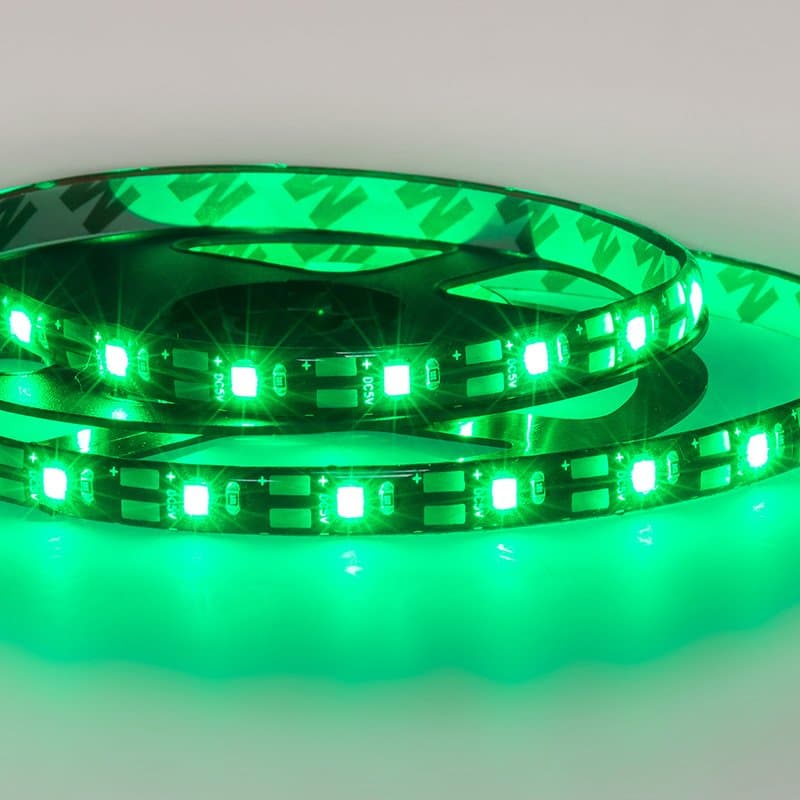 LAMPER LED лента с USB коннектором 5 В, 8 мм, IP65, SMD 2835, 60 LED/m, ЗЕЛЕНЫЙ 141-384