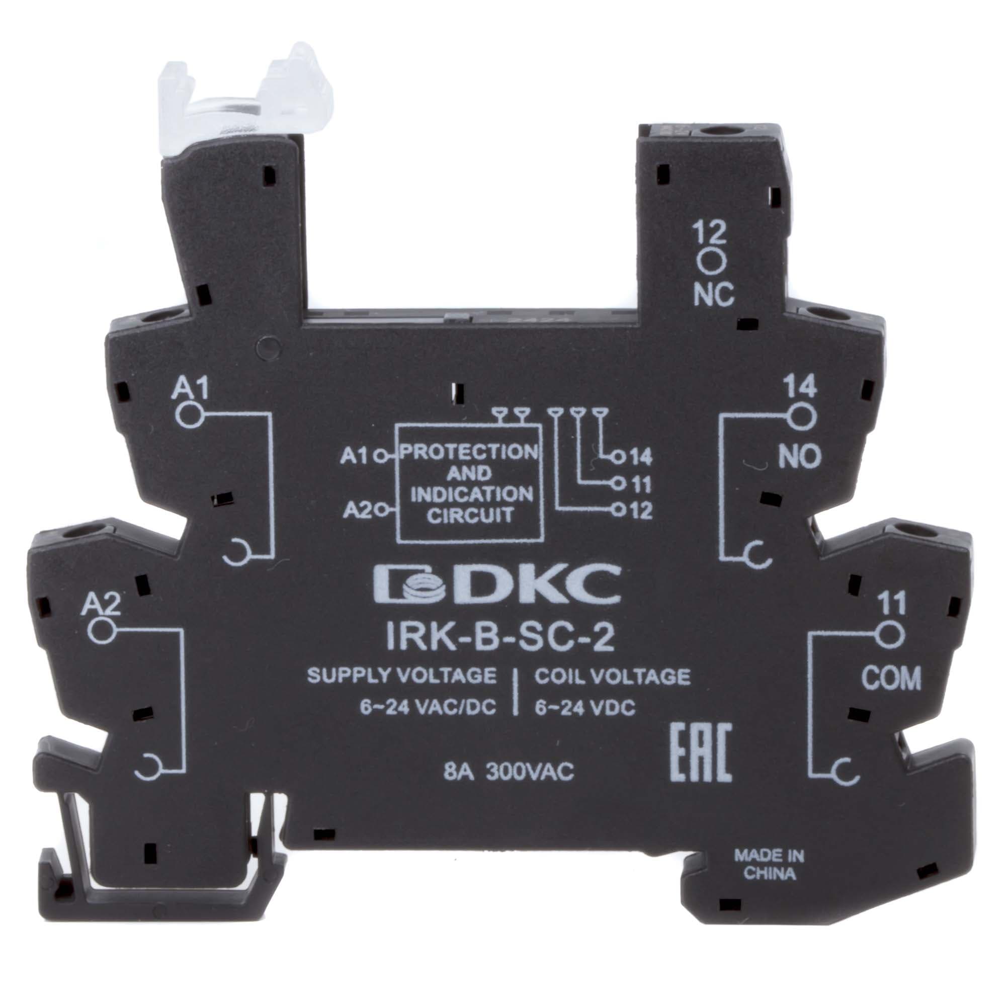DKC Колодка ультратонкая для реле серии RIS, вх. напр. 110V AC/DC, винт. клеммы