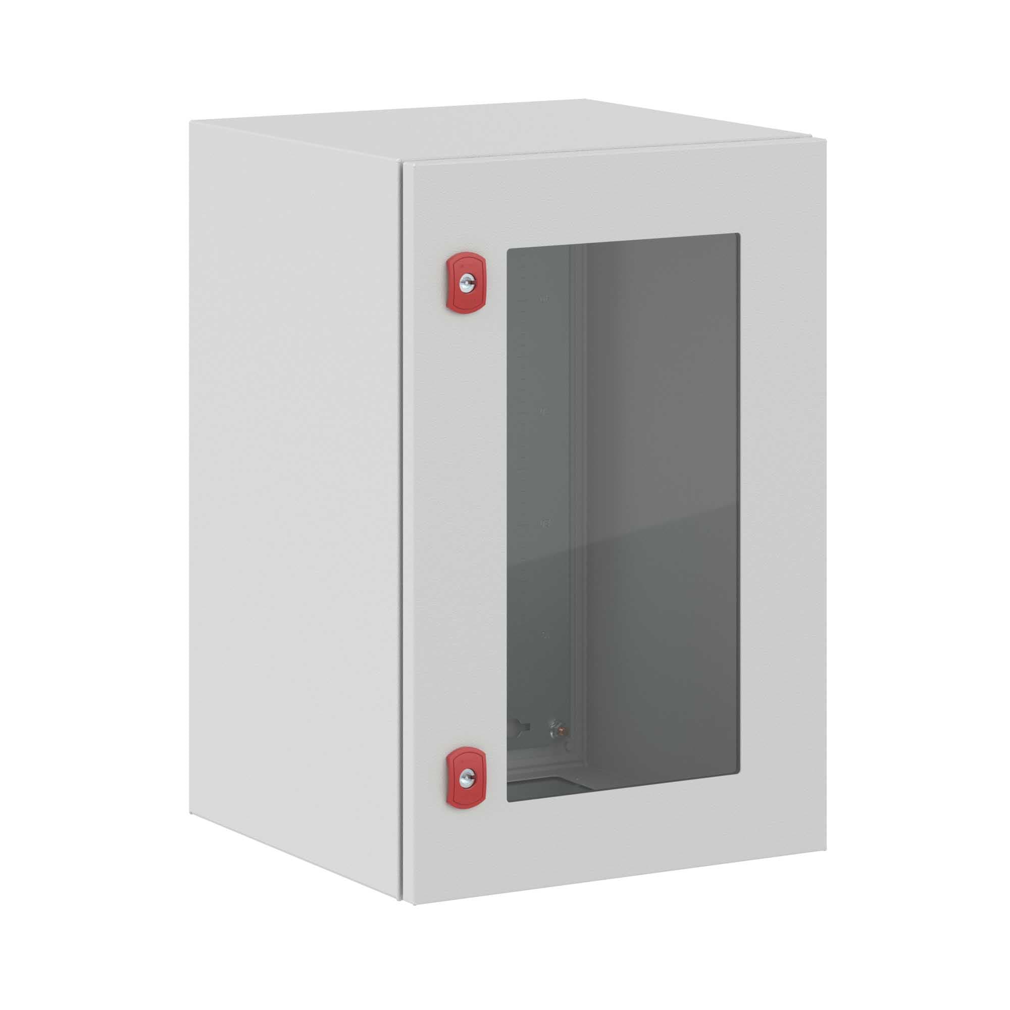 Корпус навесной ST с М/П с прозрачной дверью ВxШxГ 600x400x400 мм, без фланца, IP66 — миниатюра 1