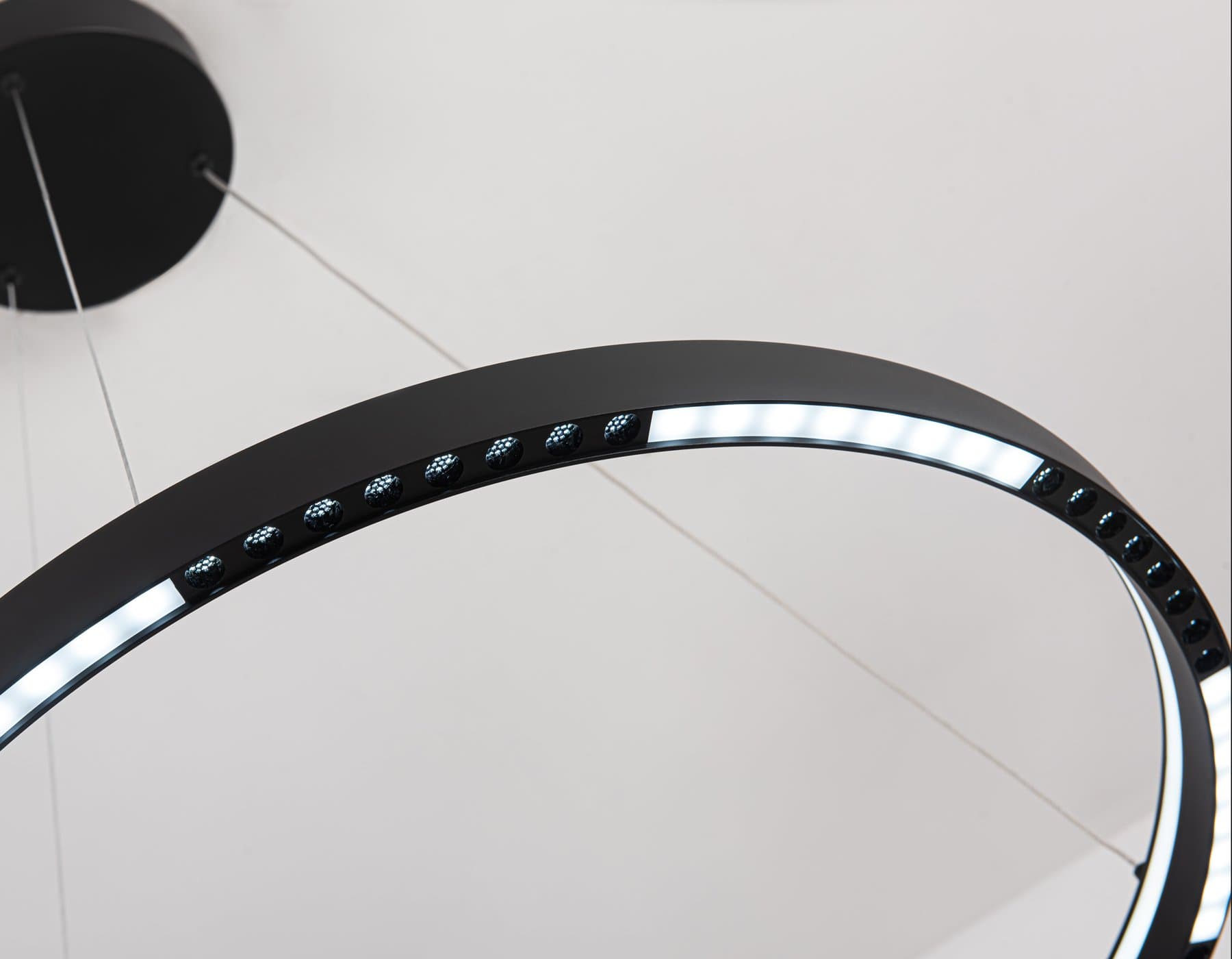Ambrella Светильник подвесной светодиодный FL5852 BK черный 35W 3000K/4200K/6400K D600*600 (без ПДУ) — миниатюра 7