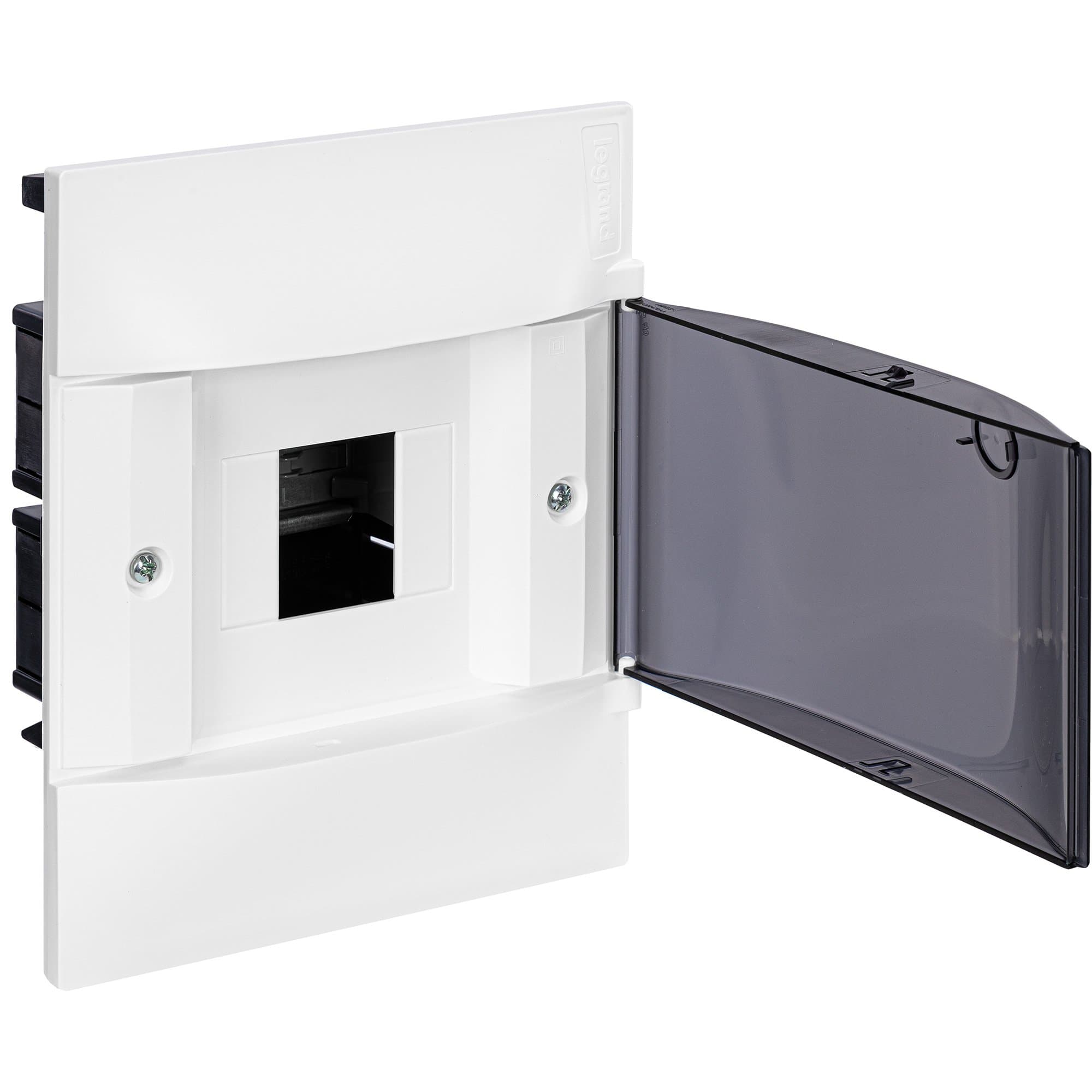 Legrand Practibox S Пластиковый щиток Встраиваемый 1X4 Дымчатая дверь 134554 — миниатюра 2