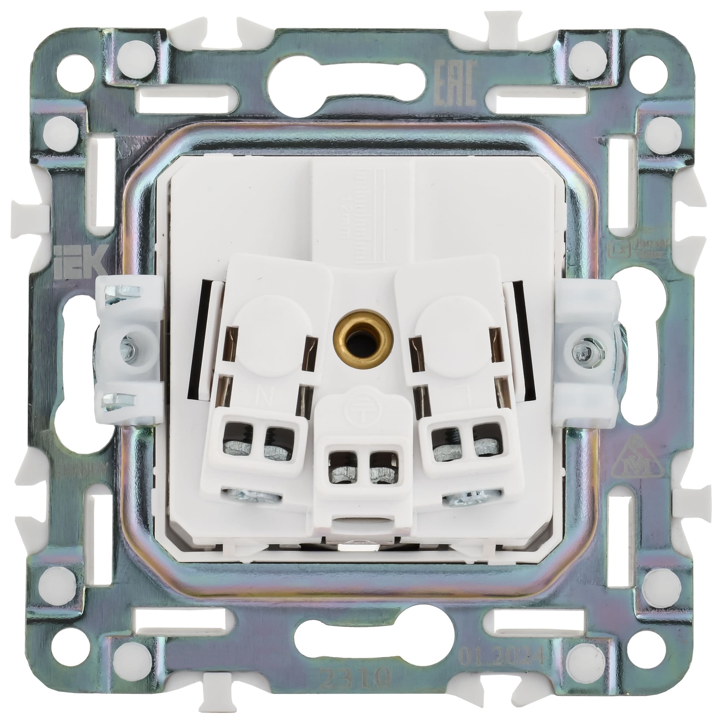 IEK SKANDY Никель Розетка с/з без защитных шторок 16А SK-R05N — миниатюра 5