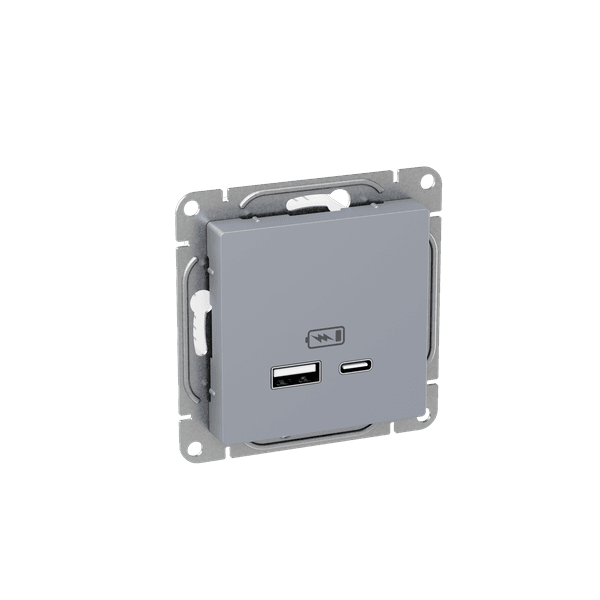 EKF Механизм розетки USB-A+С, алюминий Эпика — миниатюра 2