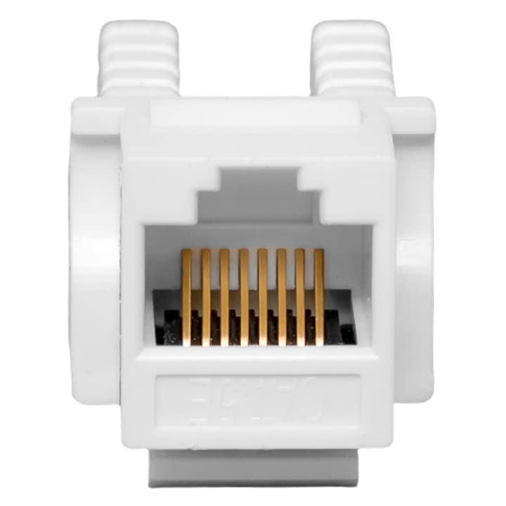 EKF TeraLINK PRO Модуль Keystone TeraLINK PRO Cat.5E RJ-45 неэкранированный 110 IDC 90 градусов белый — миниатюра 2