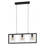 Eglo JUBILY Подвесной потолочный светильник (люстра) JUBILY, 3Х40W, E27, L770, B145, H1100, сталь/цинк, че 43663