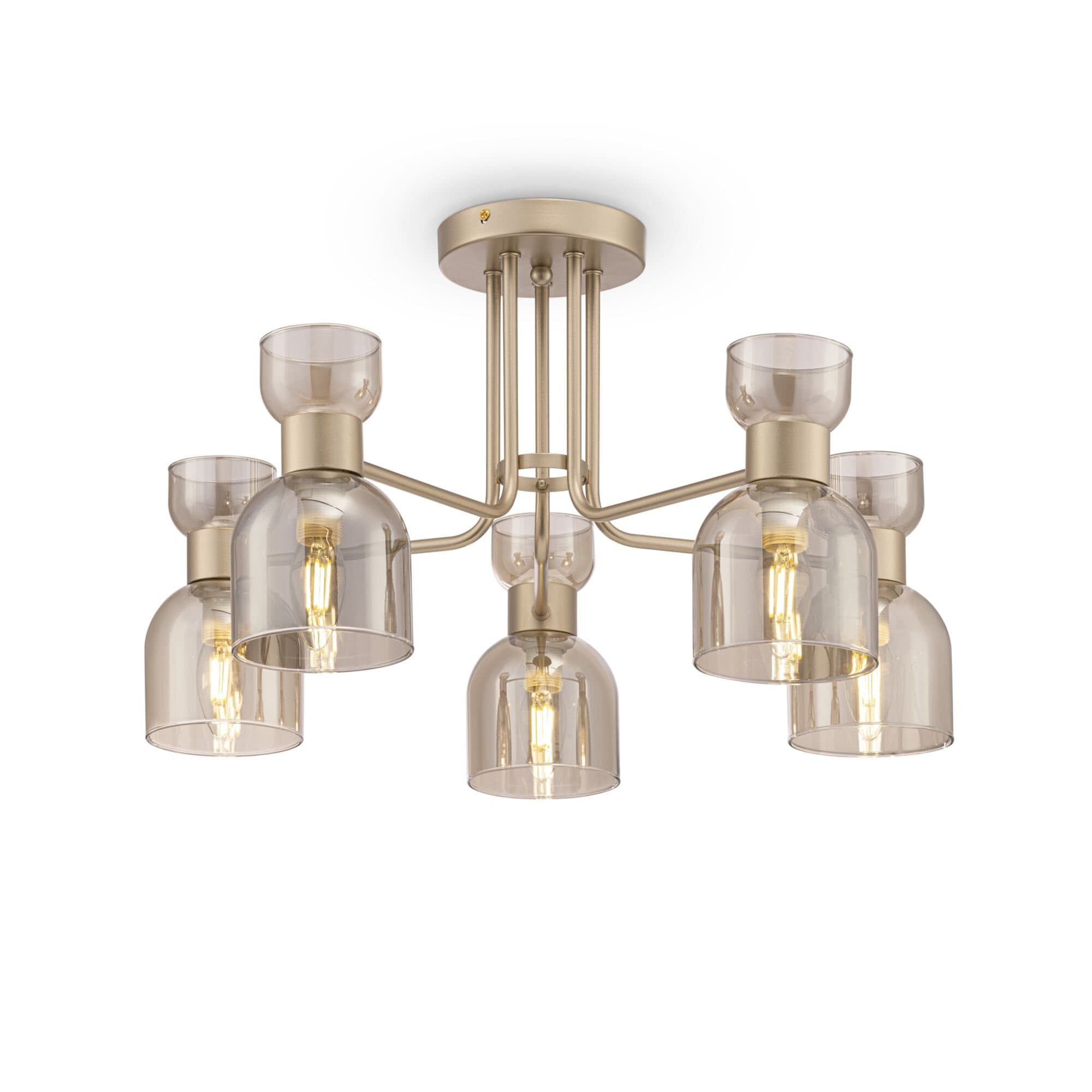 Freya Modern Isla Матовое Золото Люстра FR5094PL-05G — миниатюра 1