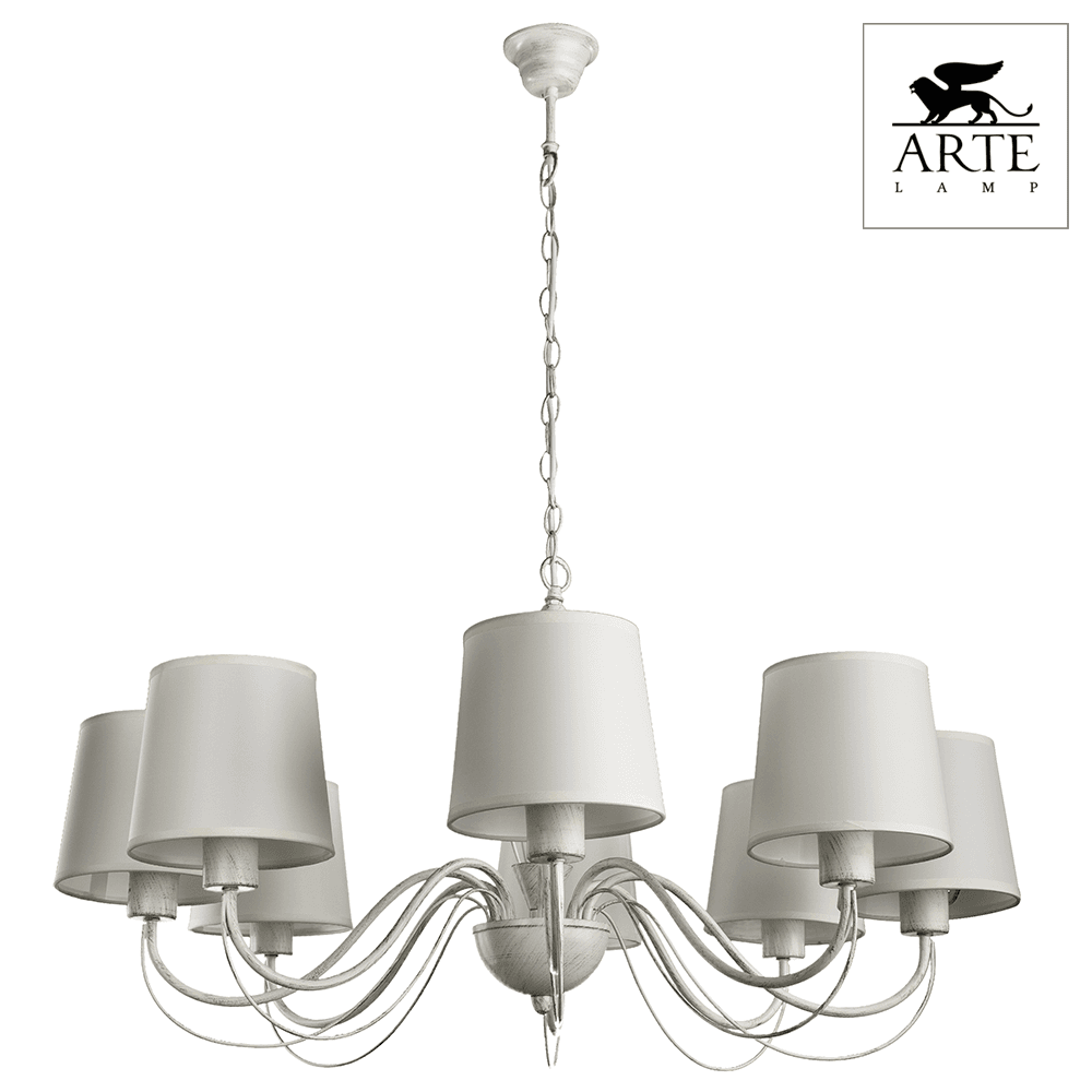 Arte Lamp Orlean Белая Люстра 40W E27 A9310LM-8WG — миниатюра 2