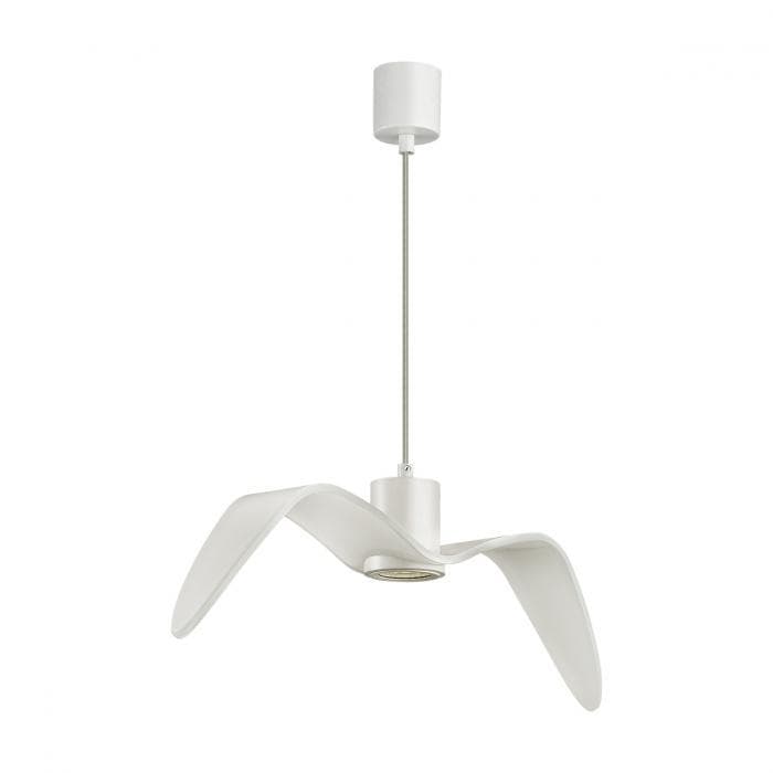 Odeon Light 4904/1C PENDANT ODL22 233 белый/стекло Подвес GU10 1*5W BIRDS
