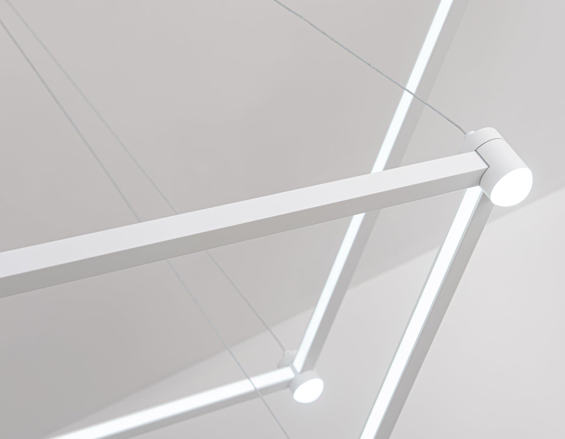 Ambrella Светильник подвесной светодиодный FL5595/2+8 WH белый 60W 3000K/4200K/6400K 600*600*1300 (без ПДУ) — миниатюра 7