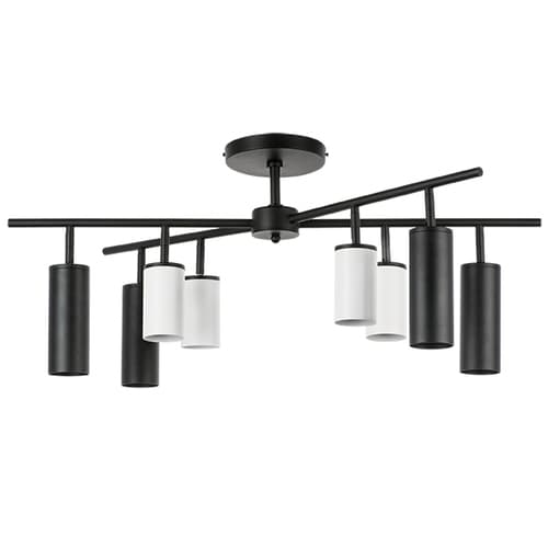 Lightstar LR728364874 Люстра RULLO 8х50W GU10 ЧЕРНЫЙ/БЕЛЫЙ (571728+214436-4+214487-4), шт