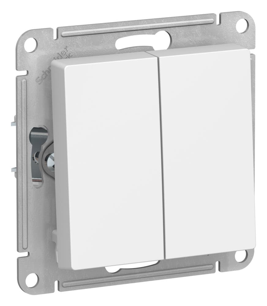 Systeme Electric AtlasDesign Лотос Выключатель 2-клавишный, сх.5, 10АХ, механизм