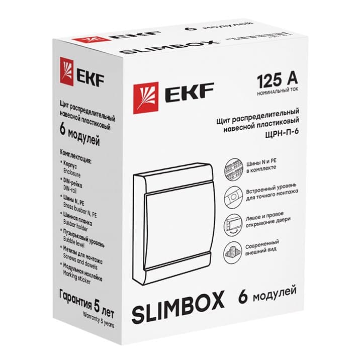 EKF PROxima SlimBox Щит распред. навесной ЩРН-П-6 IP41 — миниатюра 2