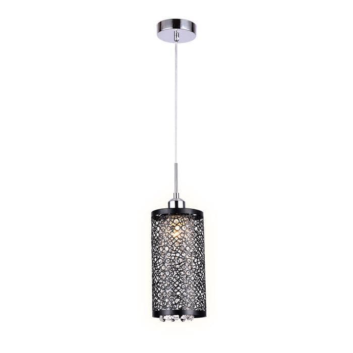 Ambrella Подвесной светильник со сменной лампой TR3637 CH/BK хром/черный E14 max 40W D130*1100 — миниатюра 1
