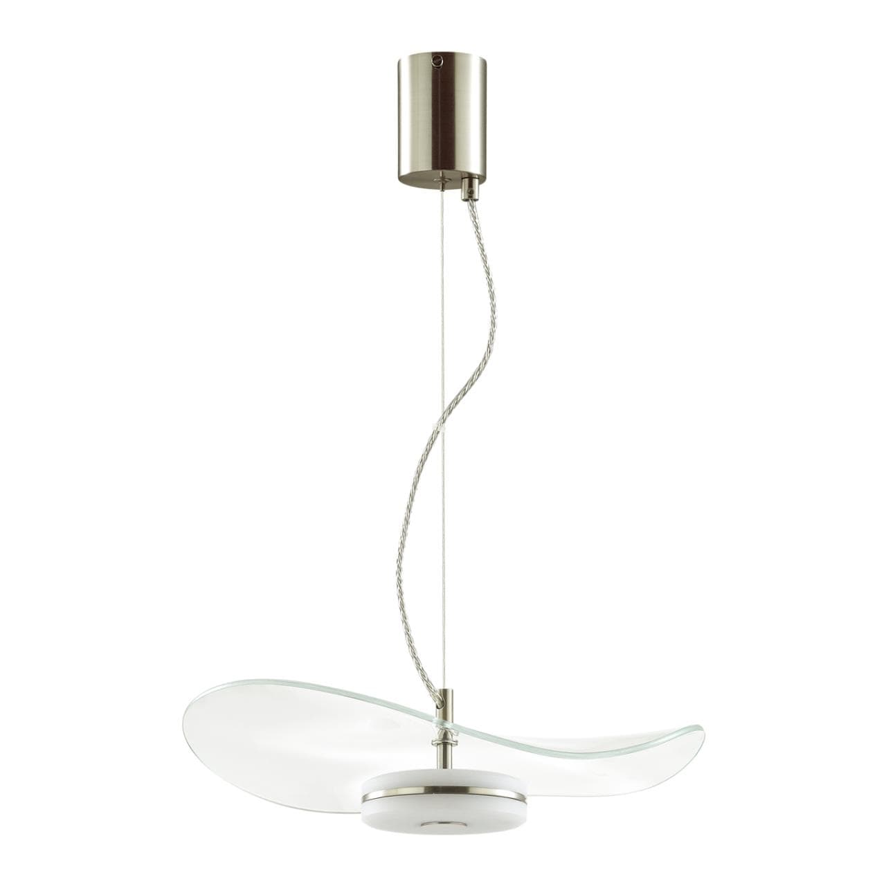 Odeon Light 4860/13L L-VISION ODL_EX21 никель/прозрачный/стекло Подвес LED 1*13W 4000K FLUENT — миниатюра 1