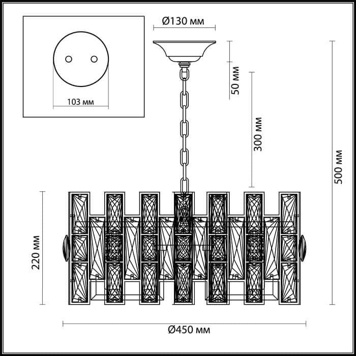Odeon Light 4121/8 ODL19 436 золото/хрусталь Люстра E14 8*40W DIORA — миниатюра 3