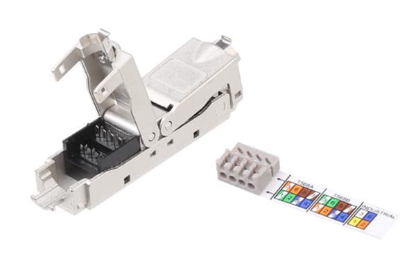 Hyperline CA3-IDC-C6A-SH-F-SL Проходной адаптер (coupler), категория 6A, полный экран, IDC 431371