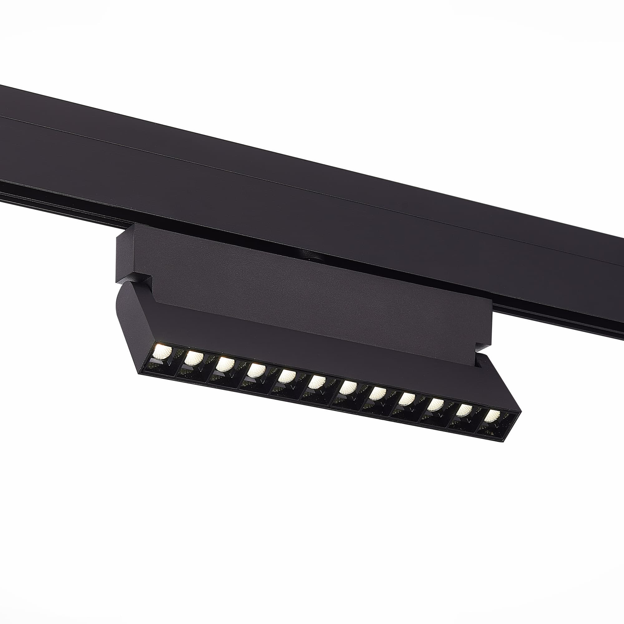 ST Luce ST362.436.12 Магнитный трековый светильник Черный LED 1*12W 3000K 1 009Lm Ra>80 36° IP20 L219xW22xH134 48V — миниатюра 1