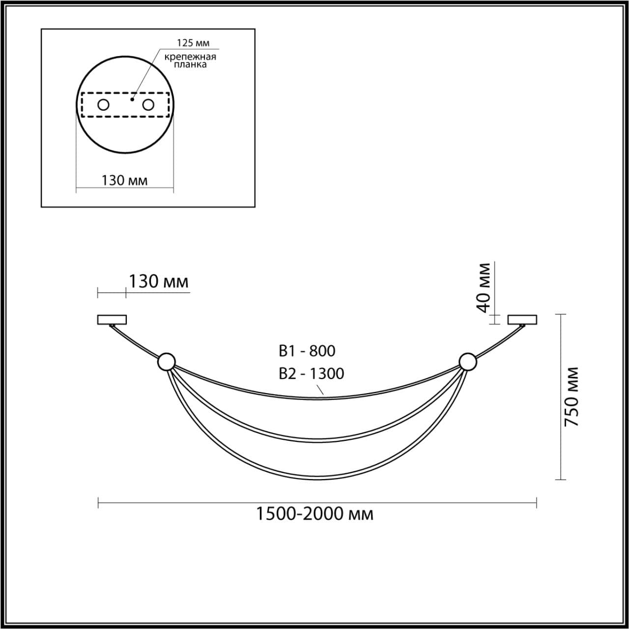 Odeon Light 4378/65L HIGHTECH ODL23 221 черный/античная бронза/акрил/металл Подвесной светильник IP20 LED 65W 3250Лм 3000K GABI — миниатюра 2