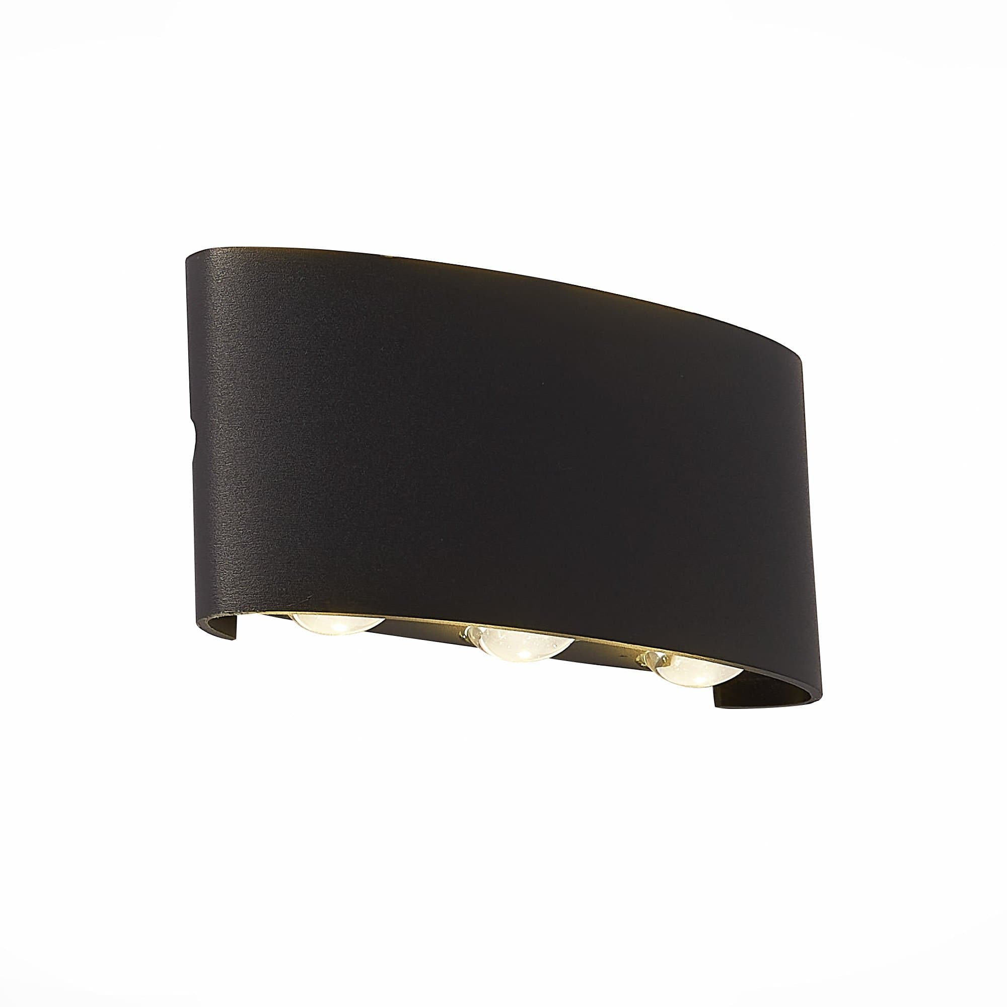 ST LUCE Черный кварцевый Светильник уличный настенный LED 6*1W