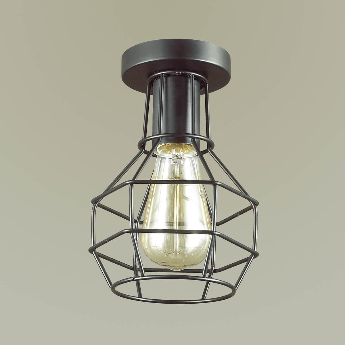 Lumion 3637/1C LN18 143 черный Светильник потолочный E27 60W 220V HARALD — миниатюра 3