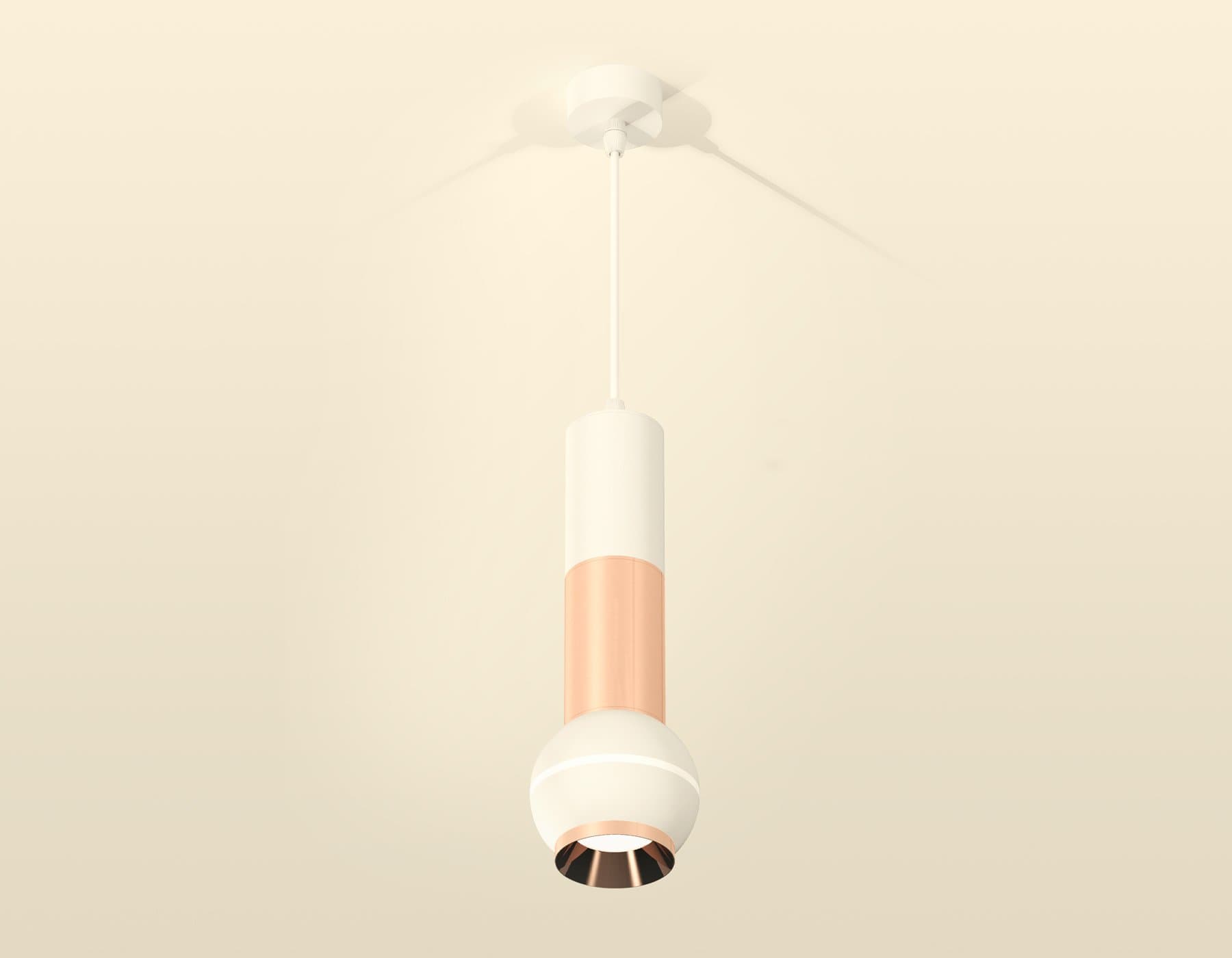Ambrella Комплект подвесного светильника с дополнительной подсветкой XP1101040 SWH/PPG белый песок/золото розовое полированное MR16 GU5.3 LED 3W 4200K — миниатюра 2