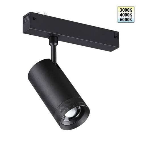 Novotech 359961 PORT NT25 224 черный Трековый светильник с переключ. цв. темпер. IP20 LED 15W 3000К\4000К\6000К 90-240V VECTOR