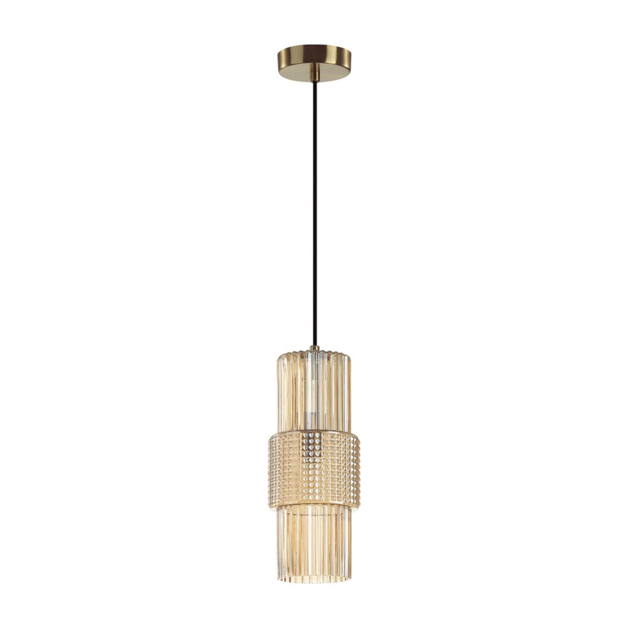Odeon Light 5019/1 MODERN ODL23 335 бронзовый/янтарный металл/стекло Подвес E14 1*40W PIMPA