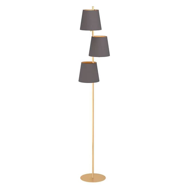 Eglo 99612 Торшер ALMEIDA 2, 3x40W, E27, H1670, Ø320, основание: Ø300, сталь/текстиль, капучино/матовая латунь