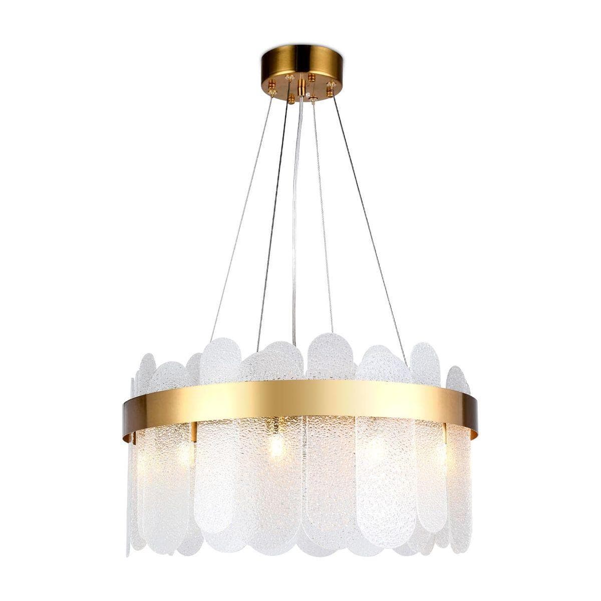 Ambrella Подвесная люстра с хрусталем TR5333/10 GD/FR золото/матовый G9/10 max 40W D500*770 — миниатюра 1