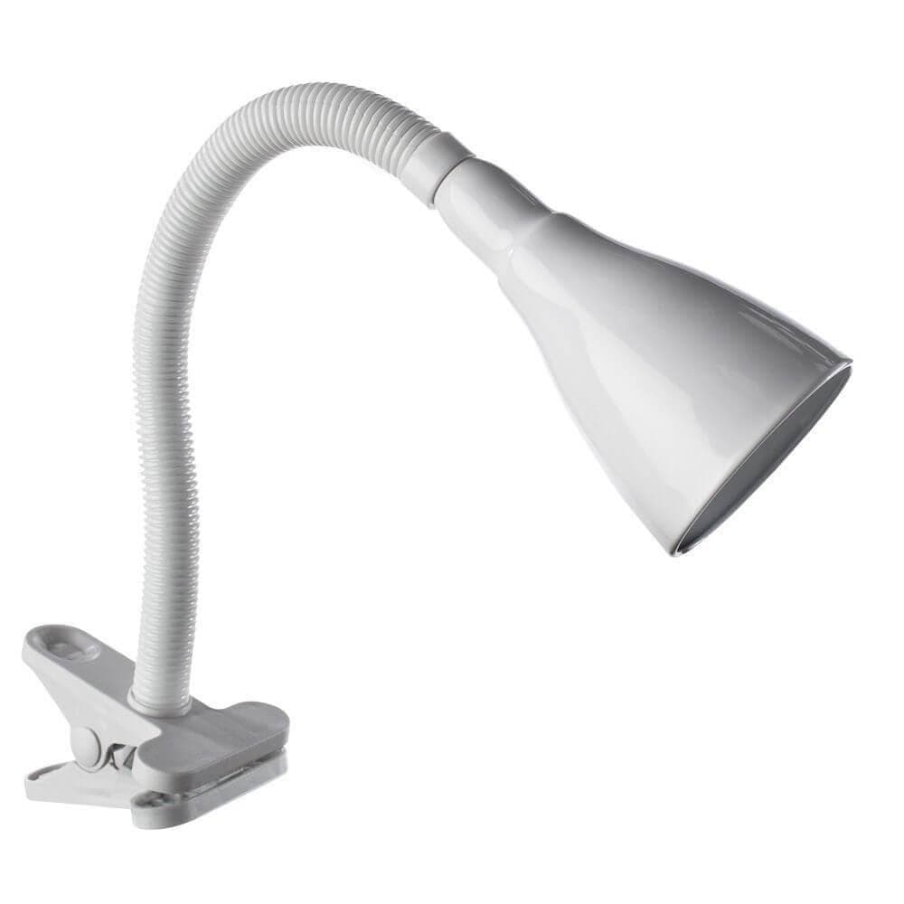 Arte Lamp Cord Белая Лампа настольная офисная 40W E14 A1210LT-1WH — миниатюра 1