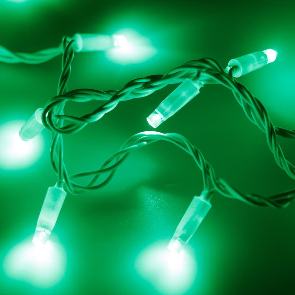 Arlight Светодиодная гирлянда ARD-STRING-CLASSIC-10000-WHITE-100LED-STD GREEN (230V, 7W) (Ardecoled, IP65) 025815 — миниатюра 1