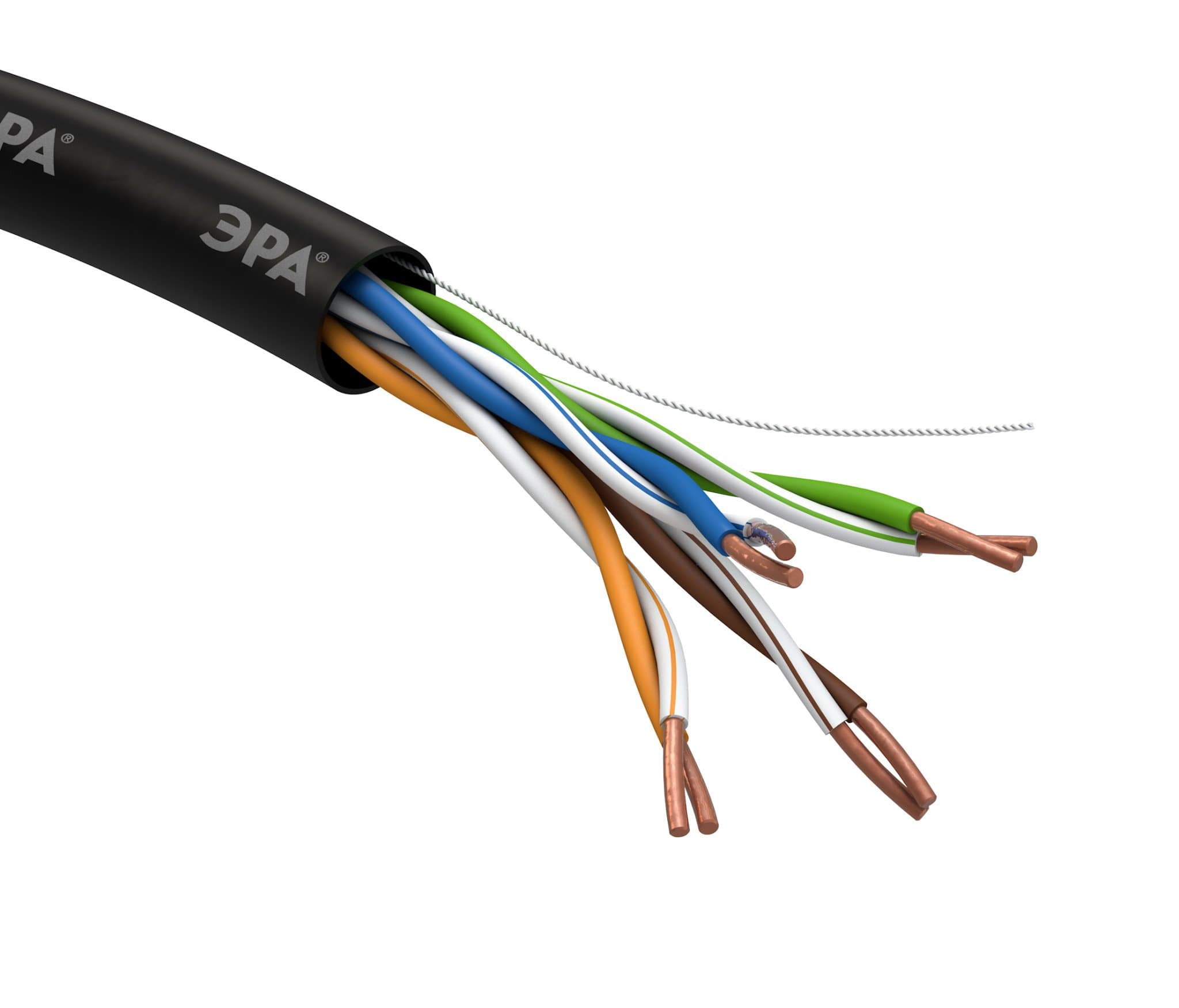 ЭРА U-4-PE Кабель витая пара U/UTP 4x2x24 AWG Cat5e CU PE OUTDOOR 305м