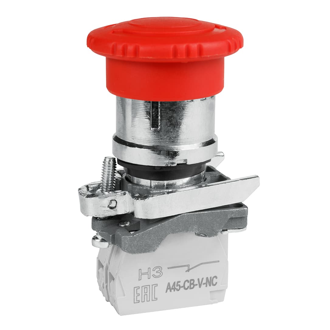 КЭАЗ Кнопка ав ост возв пов OptiSignal D22 C4-ESTR-01 металл 1НЗ XB4BS8442