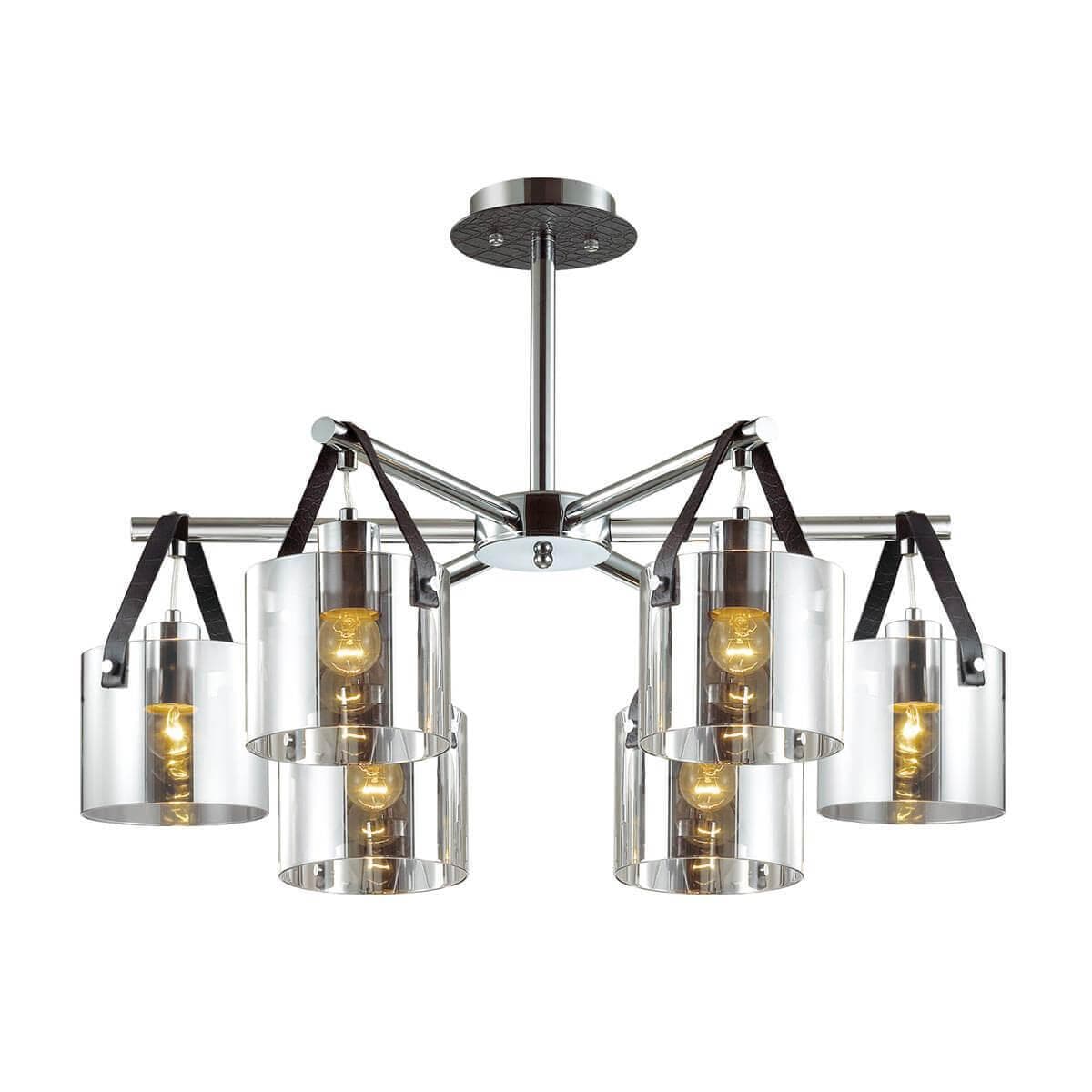 Lumion 3716/6C LN18 132 хром/дымчатый Люстра потолочная E27 6*60W 220V VALARIE — миниатюра 1