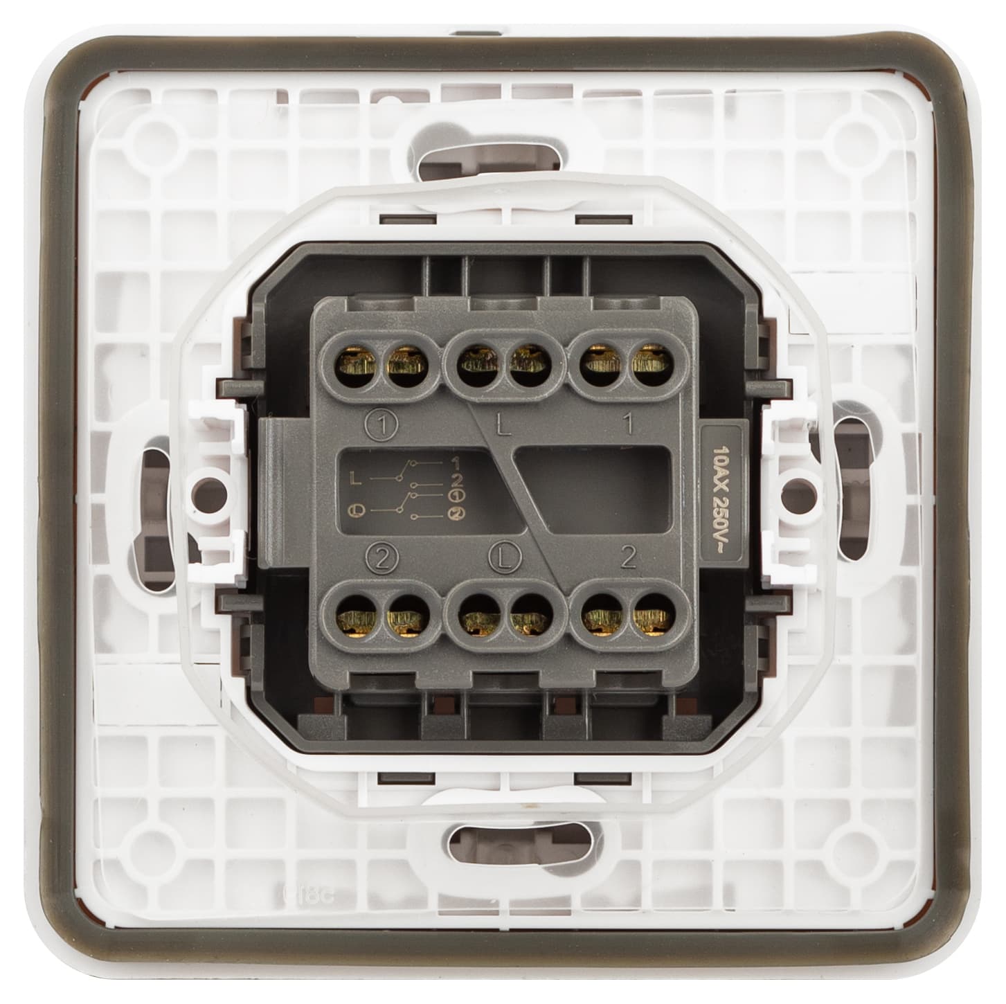 ЭРА Переключатель Эксперт 11-1526-01 двойной IP55 10АХ-250В СУ белый — миниатюра 4