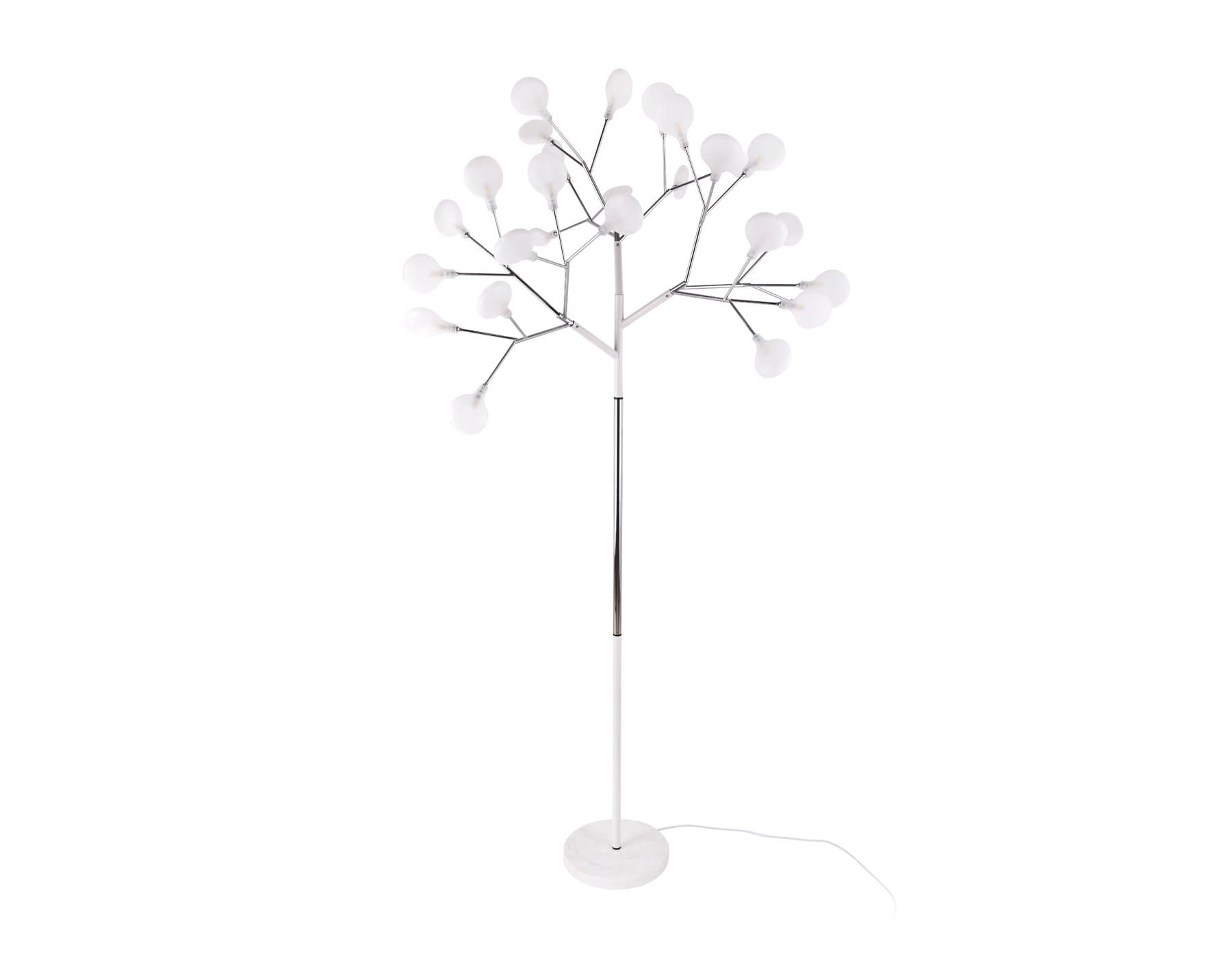 Ambrella Напольный телескопический светильник со сменной лампой TR3029/27 WH/CH белый/хром G4/27 max 20W D840*1700 (лампы LED G4 1.5W 4200K в комплект — миниатюра 2