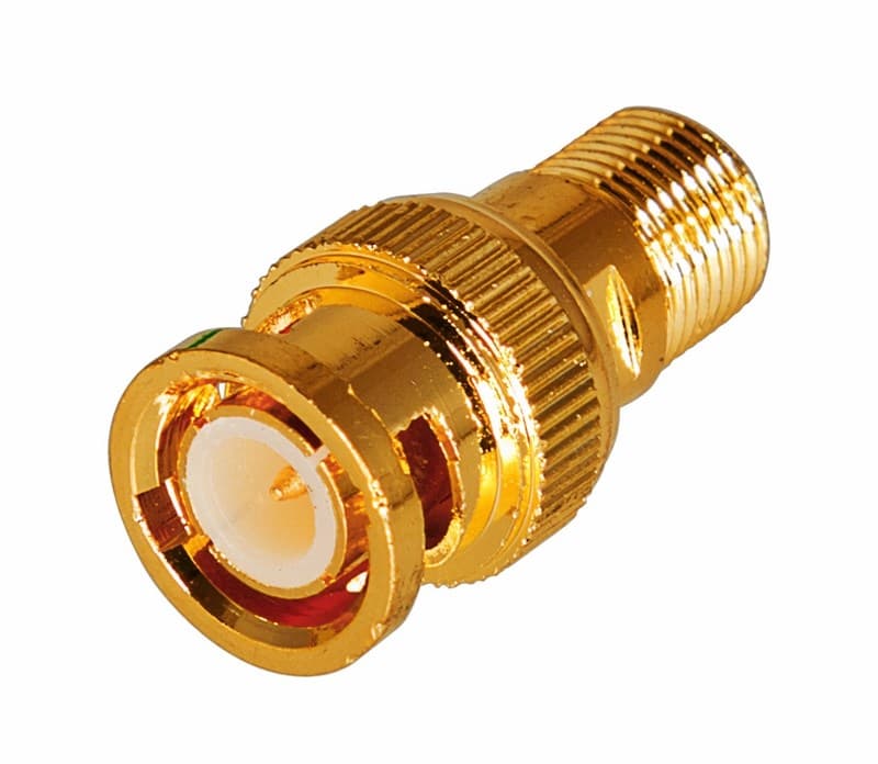 Переход гнездо F - штекер BNC GOLD Rexant 05-3201-1 — миниатюра 1