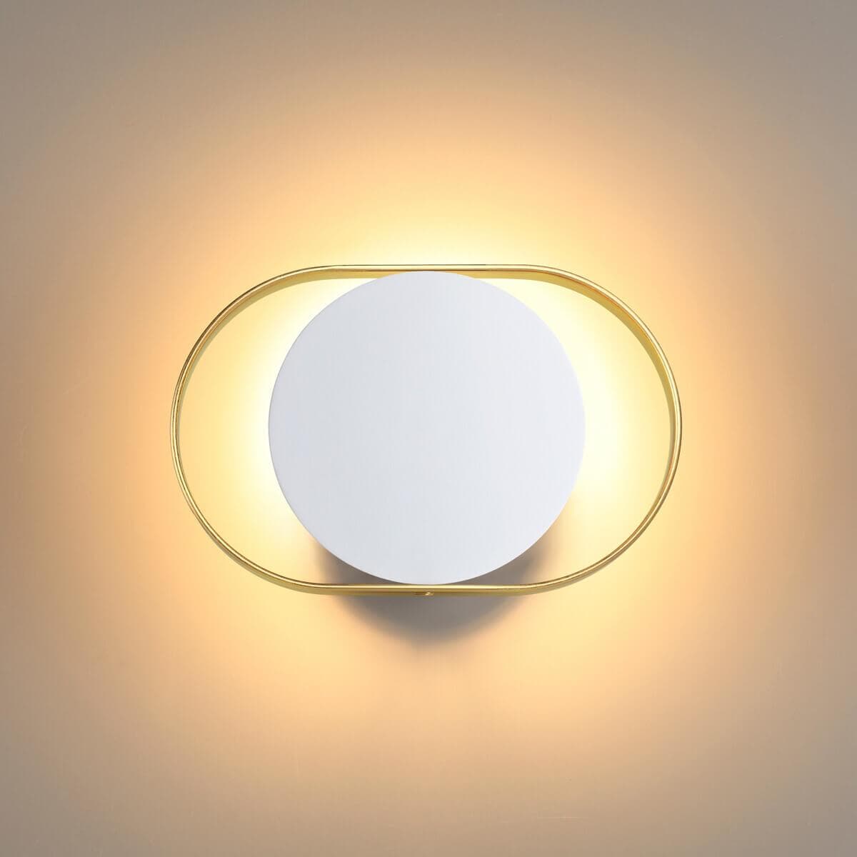 Odeon Light 4246/7WW HIGHTECH ODL21 179 бел/золотист/металл Настенный светильник IP20 LED 7W 560Лм 3000K MONDY — миниатюра 3