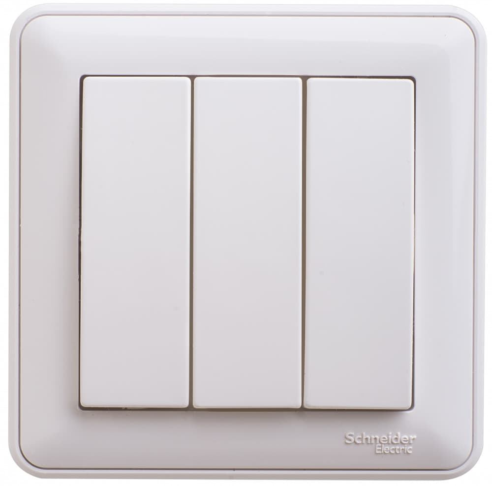 Systeme Electric Wessen 59 Бел Выключатель 3-клавишный, 10АХ (в сборе)
