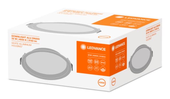 Ledvance Светильник светодиодный ДВО-35Вт 4000K 3150Лм IP44 бел DOWNLIGHT 4058075091573