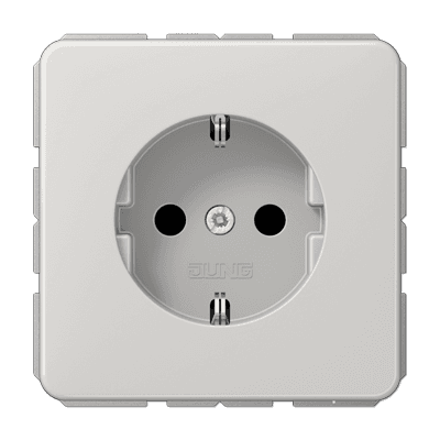 JUNG SCHUKO®-розетка 16 A / 250 B ~ с защитой от детей, светло-серый CD1521BFKILG