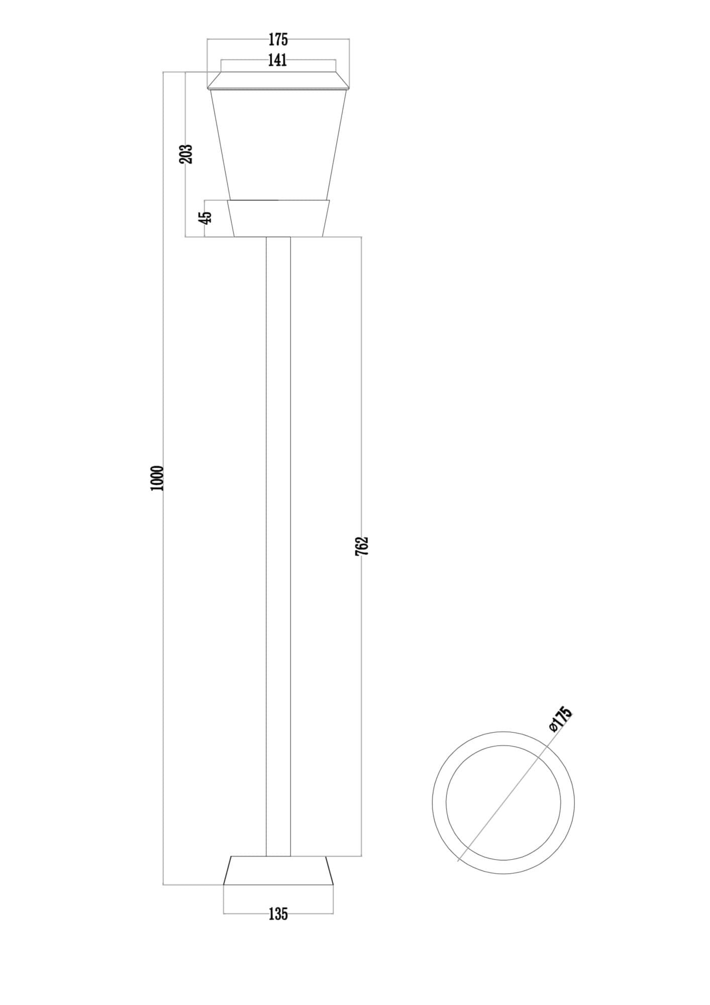 Maytoni Outdoor Черный Светильник ландшафтный O039FL-01B — миниатюра 3