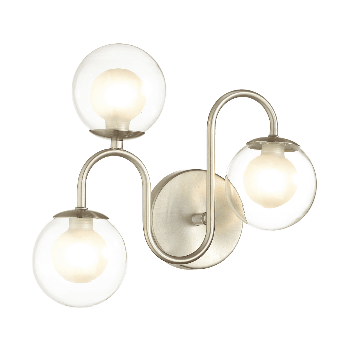Lumion 4568/3W VINTAGE LN21 никель Бра с выключателем IP44 G9 3*40W 220V FLIPPA — миниатюра 2