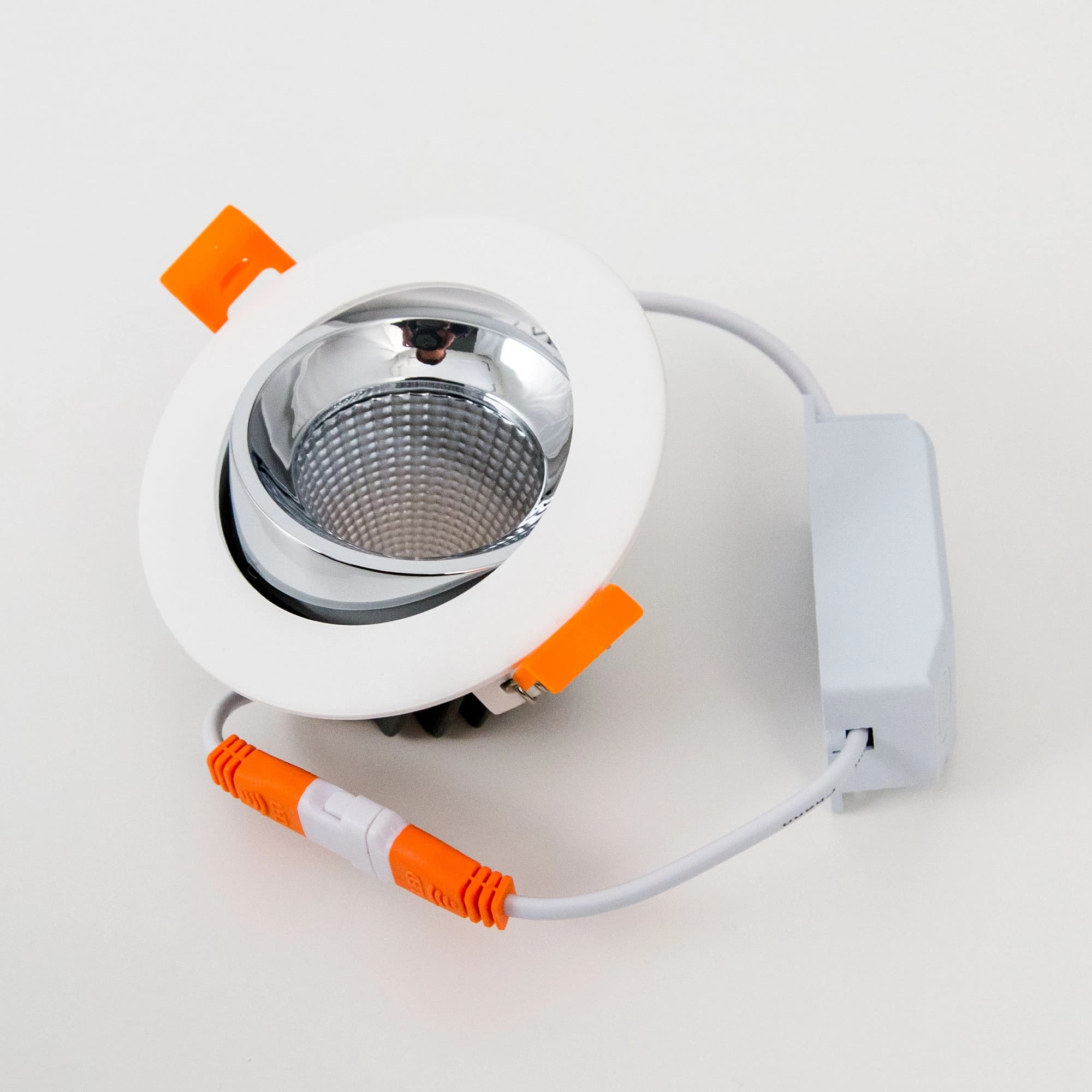 Citilux CLD001NW1 Альфа Светильник встраиваемый Белый+Хром  LED 7W*3500K — миниатюра 2
