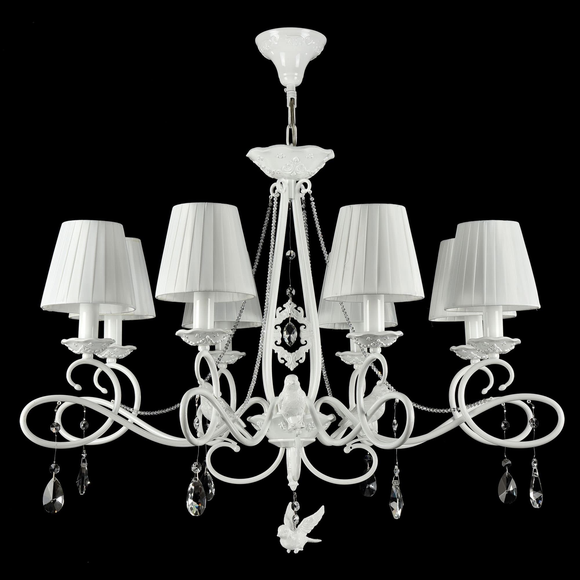 Maytoni Elegant Passarinho Жемчужный белый Люстра 8xE14 40W ARM001-08-W — миниатюра 7